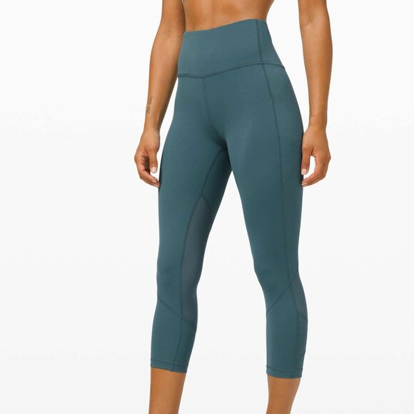 Lululemon Pace Rival High Rise Crop 22" Desert Teal Size 6 EUC - Picture 2 of 5